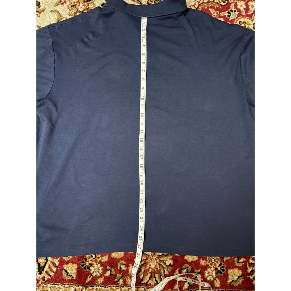 Polo Ralph Lauren Polo Shirt 3XB Big Navy Blue Pony Short Sleeve Cotton